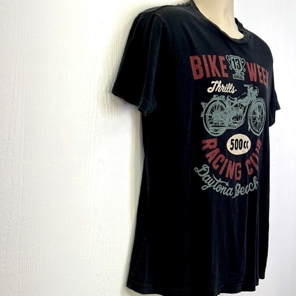 Lucky Brand - Bike Week Racing Club 500cc Motorcycle Daytona Beach Graphic T Med - Picture 4 of 9